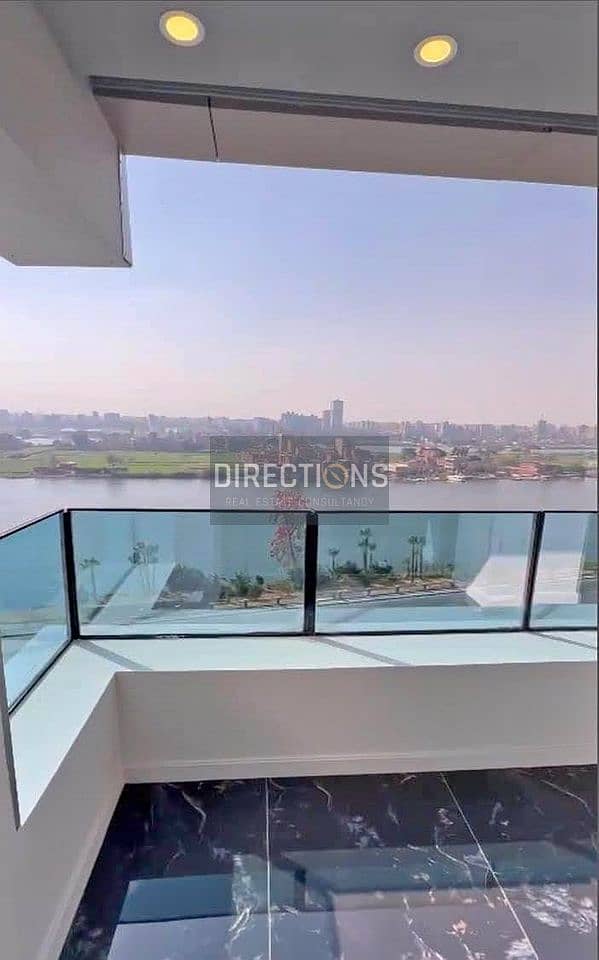 Apartment for sale, immediate receipt With an open view of the Nile on Maadi Corniche in Reef Du Nile Towers 9