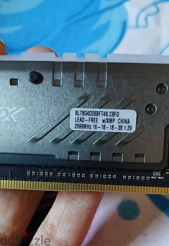 crucial ballistix  8gb rgb 2666 mhz RGB mhz رام 1