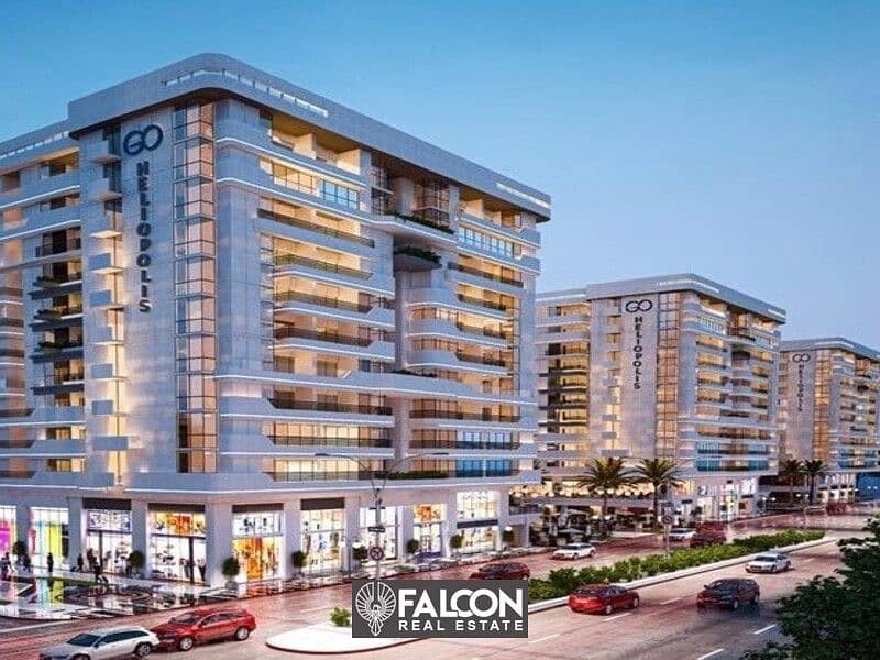 Pay a 20% down payment and receive now a semi-finished commercial store in front of City Stars Mall on the main Al-Nahda Street 9