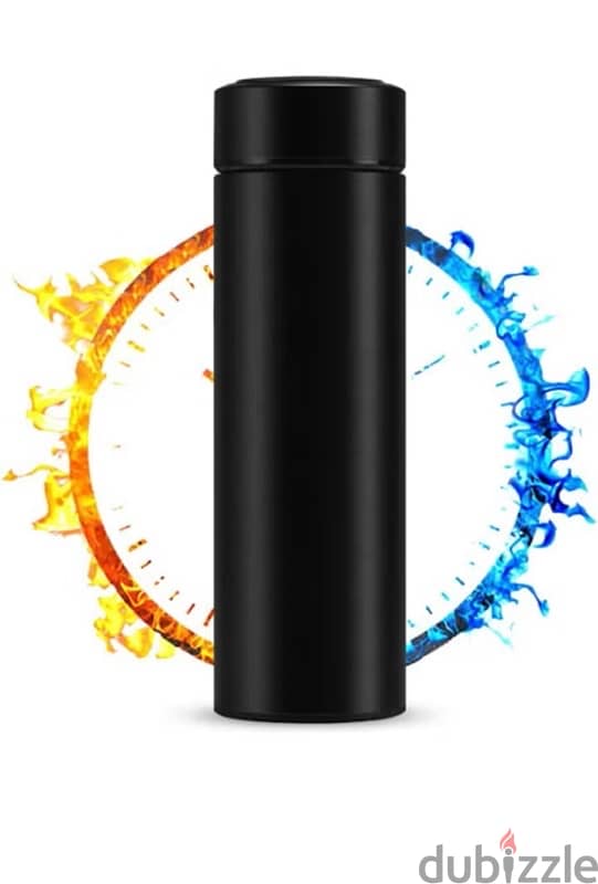 Black Thermos Temperature Display Water Bottle 500ml 7