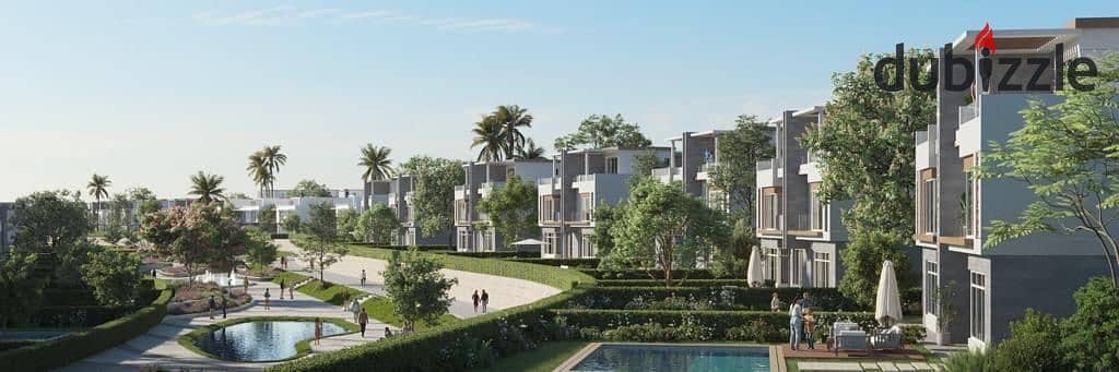 Own an apartment with a landscape view and a garden in installments over 8 years in Levels by Dunes in Sheikh Zayed in front of SODIC STRIP 9