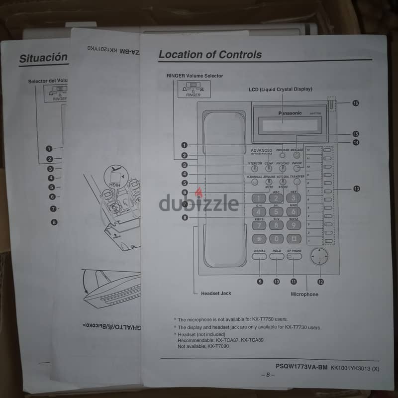 تليفون أرضي panasonic kx_T7730x 4