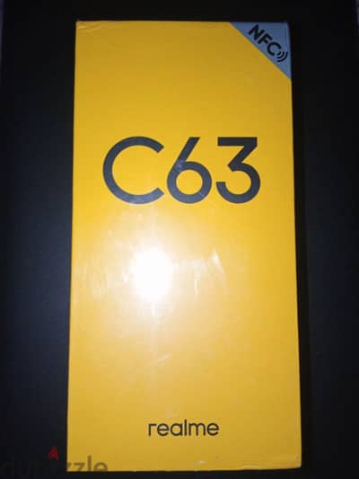 Realme C63 6gb 128 NFC version NEW Sealed  كرتونه لم تفتح ضمان محلي