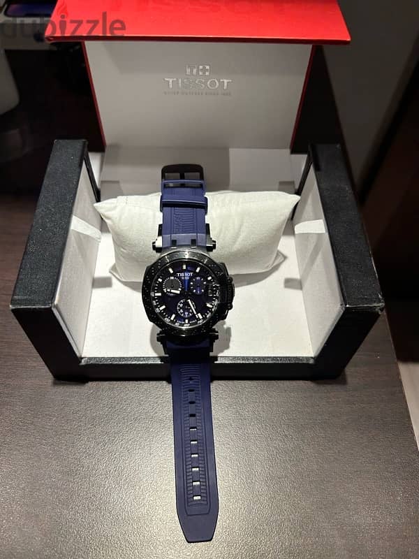 Tissot T-Race Chronograph Gray and Black PVD blue dial watch 1