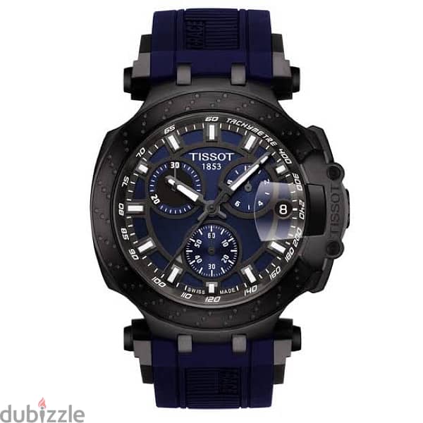 Tissot T-Race Chronograph Gray and Black PVD blue dial watch 2