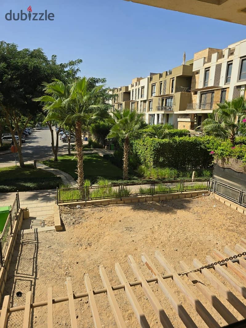 Ground duplex for sale, 225 sqm, with garden, 125 sqm, distinctive view, inside Westown Sodic Compound in Sheikh Zayed 4