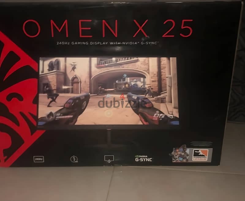 HP Omen X25 240hz E-TN Gaming Monitor. 2