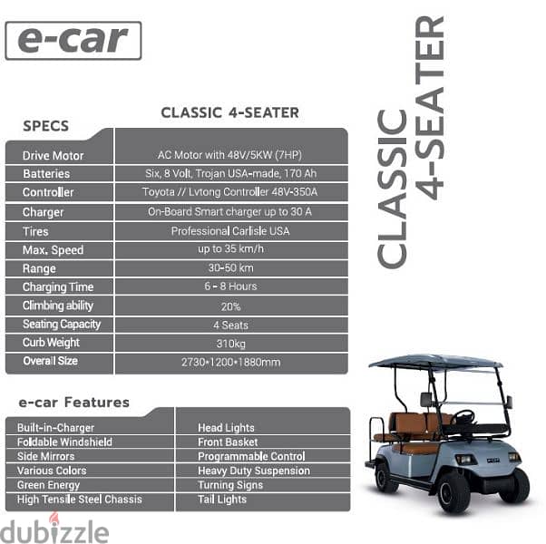 جولف كار - golf cart السعر 420,00 بدلا من 472,800 5