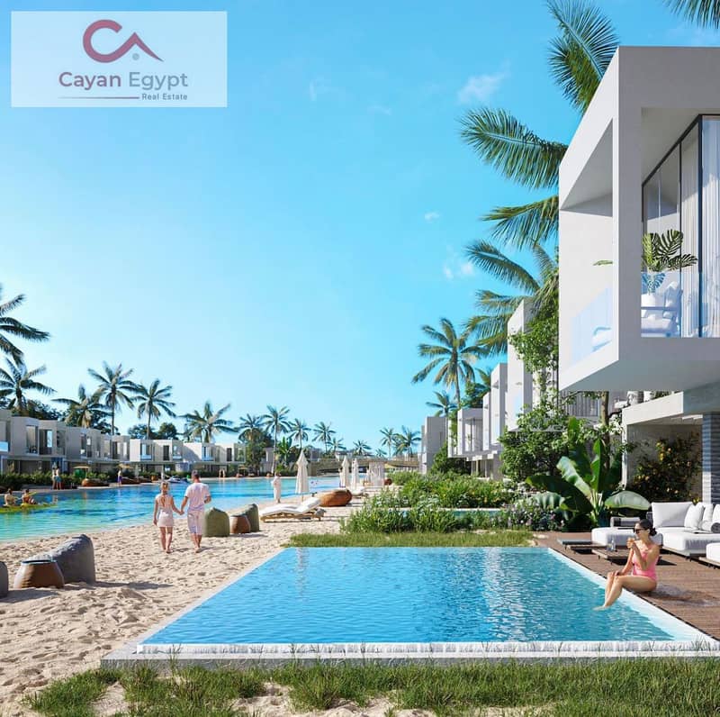 Sea View Townhouse Villa on the sea in Sea Shore from Hyde Park with a construction rate exceeding 60% in installments with a special discount 6