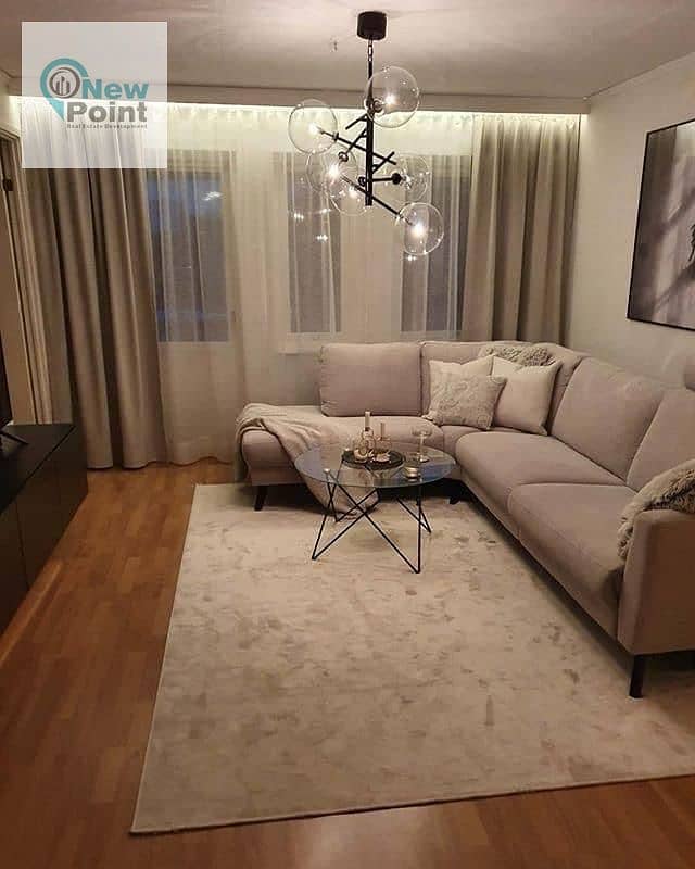 4-bedroom apartment, ultra super deluxe finishes, for sale in Rosail City Compound, directly in front of Madinaty 8