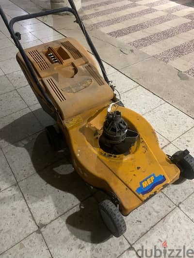 lawn mower converted to electric مكنة مكنه قص النجيلة النجيله