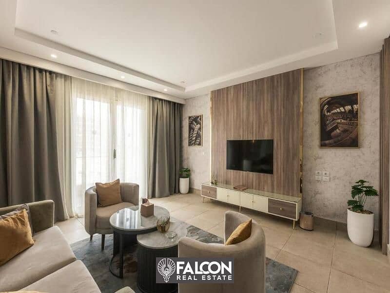 ((Receive now with a 15% down payment)) A fully finished apartment in the heart of New Alamein Downtown, next to City Edge Towers 4