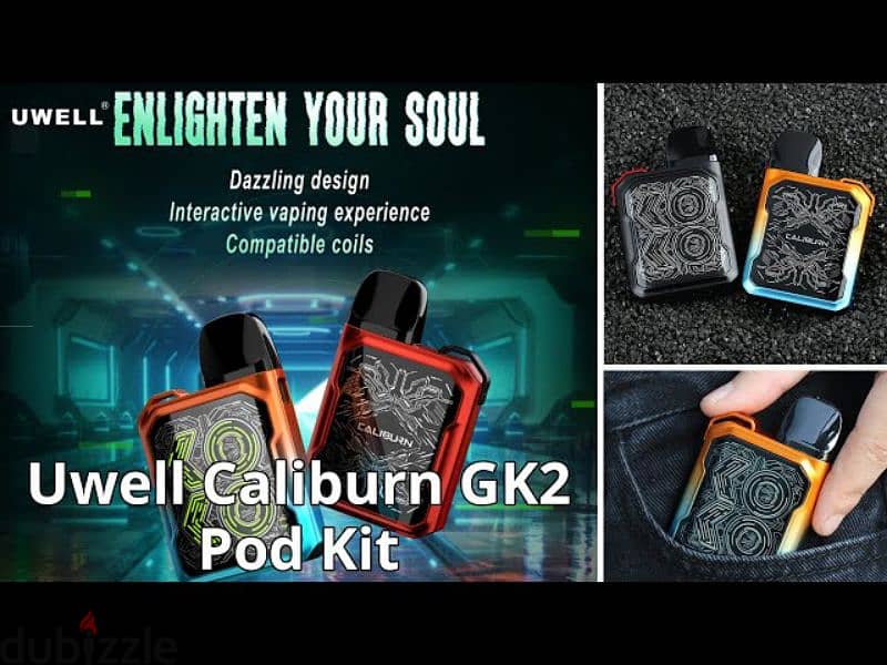 كوكو كاليبرن كي جي 2 جيك فيب بود CALIBURN GK2 Pod Geek vape System Kit 3