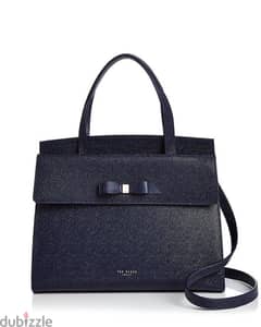 Ted baker London Aarilli bow leather tote- navy blue 0