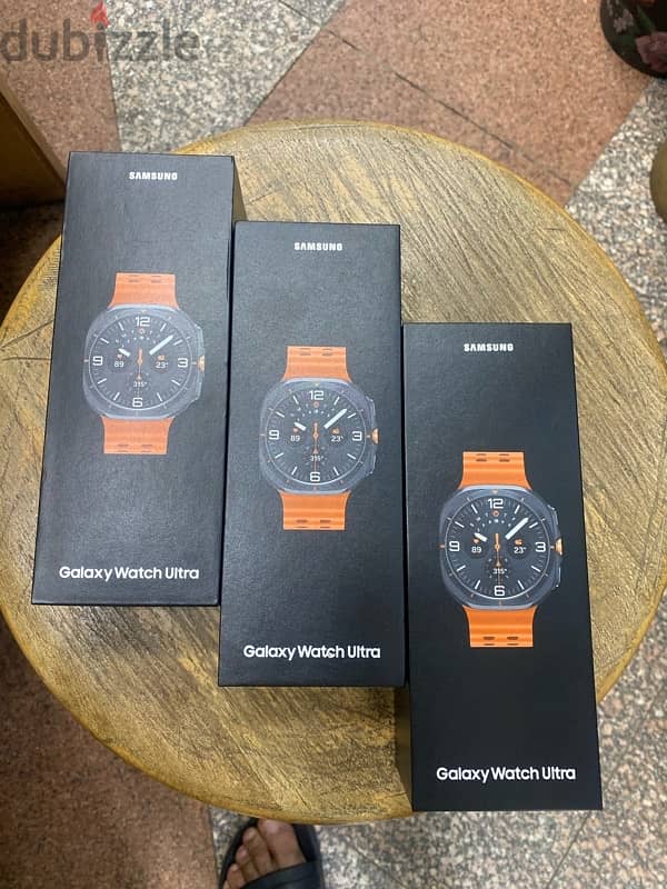 Galaxy Watch Ultra Silver Orange جديد متبرشم 1