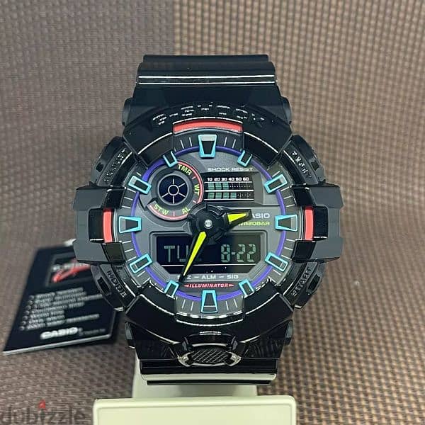 للبيع ساعة كاسيو جي شوك  موديل Casio G-shock GA-700RGB-1ADR 2