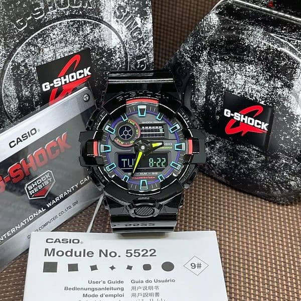 للبيع ساعة كاسيو جي شوك  موديل Casio G-shock GA-700RGB-1ADR 3