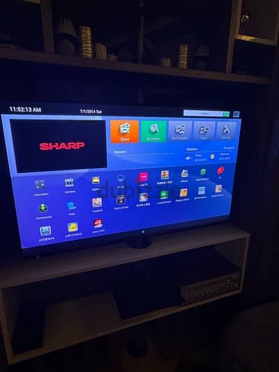 sharp 3D tv 55" with 2 original remotes, camera, 2 3d glasses