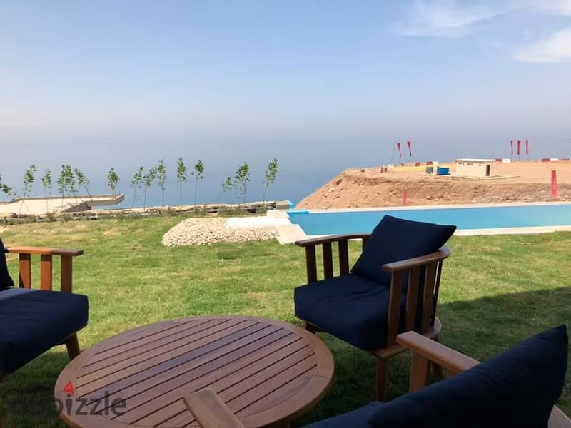 3rooms chalet with garden Directly on the sea for sale in telal sokhna 1