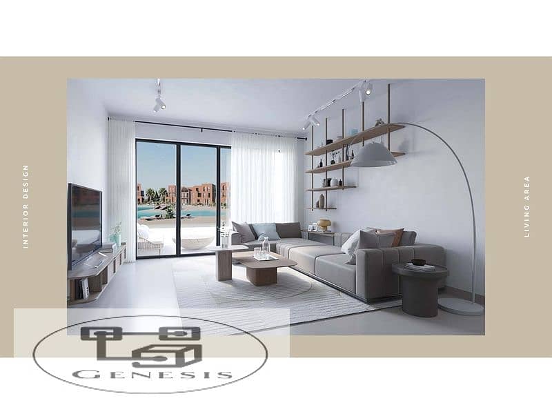 Apartment with garden 99m for sale in Kamaran El Gouna Orascom - overlooking sandy pools 5