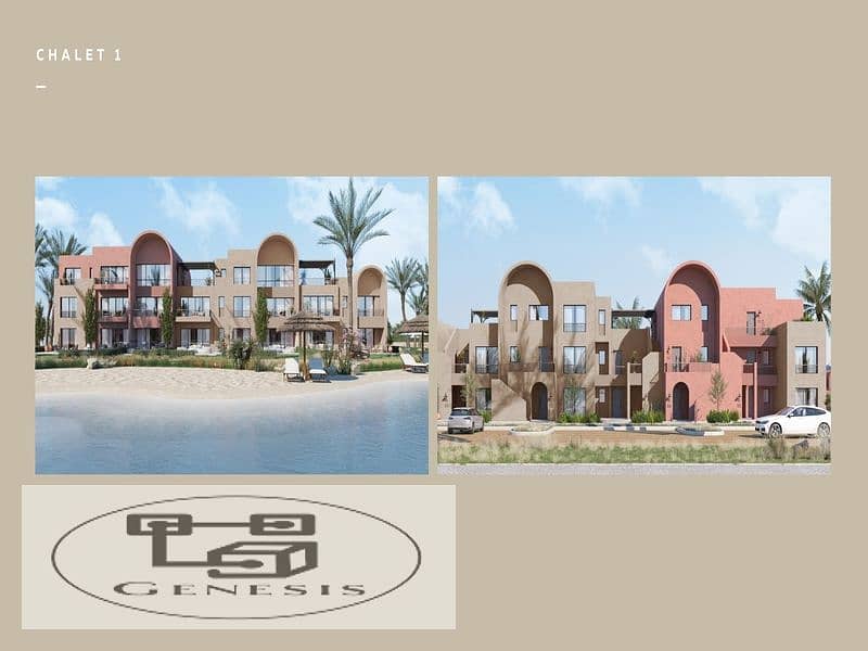 Apartment with garden 99m for sale in Kamaran El Gouna Orascom - overlooking sandy pools 13