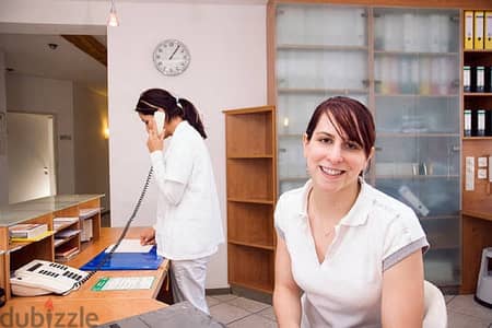 Female Front office reception for dental clinic