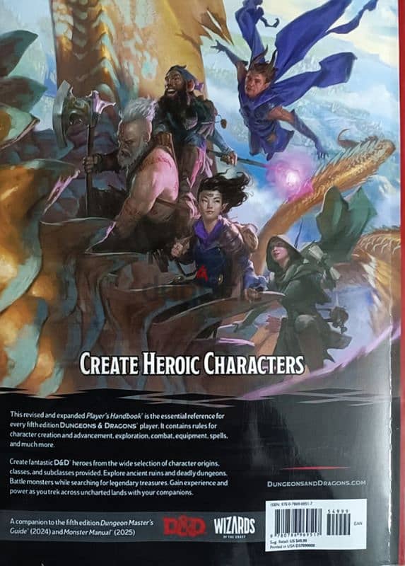 Dungeons & Dragons 2024 Player's Handbook (Camera Print); DnD PHB 2024 3