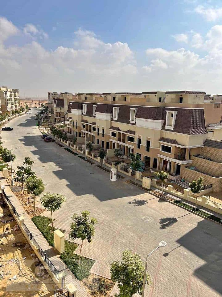 Town villa Type (A) 3th floors+5Beds in Sarai new cairo  next to madinaty near to AUC university 7