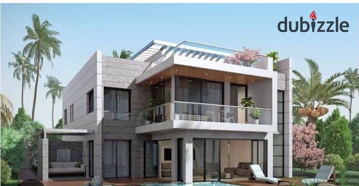 View and receive immediately a garden villa with landscape view in Sheikh Zayed, eastern expansions, in front of Mall of Arabia, in installments 10