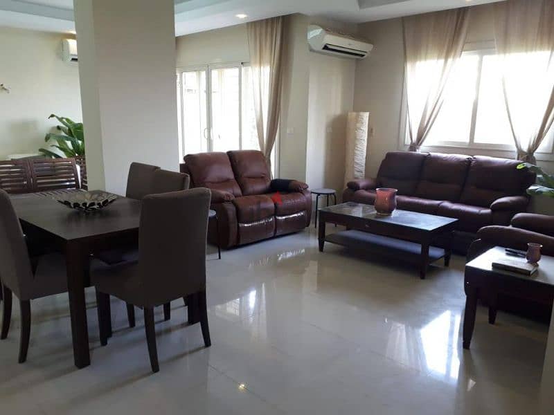 ground apartment for rent in the address - fully furnished(ذا ادرس) 5