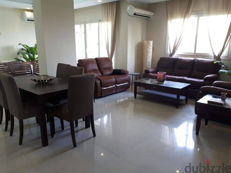 ground apartment for rent in the address - fully furnished(ذا ادرس) 8