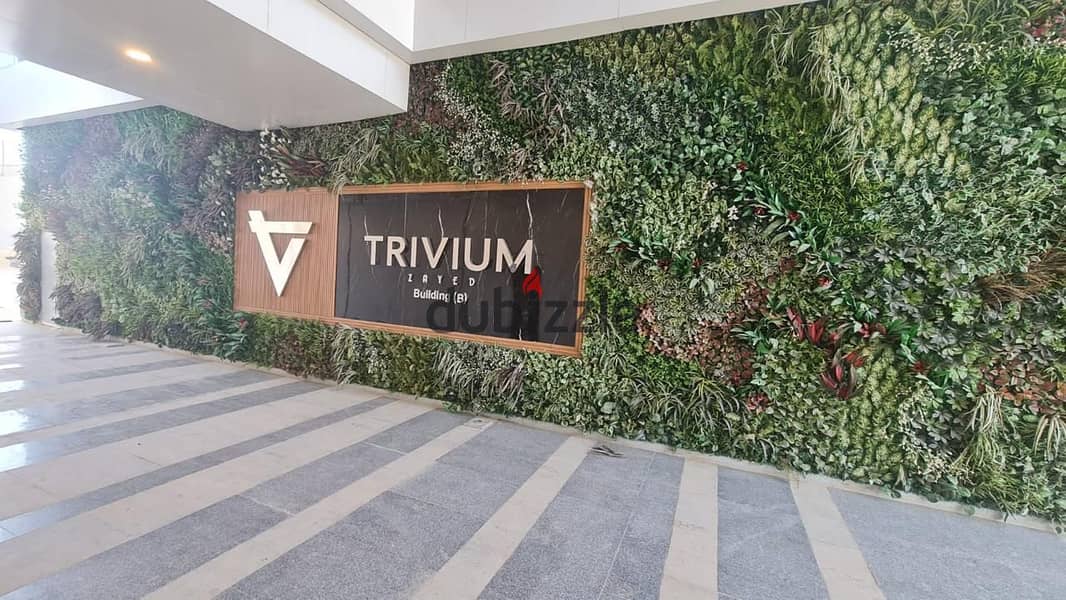 For sale, fully finished office, 45 meters, in front of Park Street, in Trivium Mall, Sheikh Zayed, directly on the main street. 3