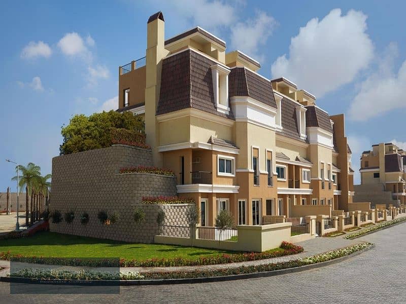 for sale duplex 159 sqm in sarai mostakbal city compound Direct view on swimming pools 5