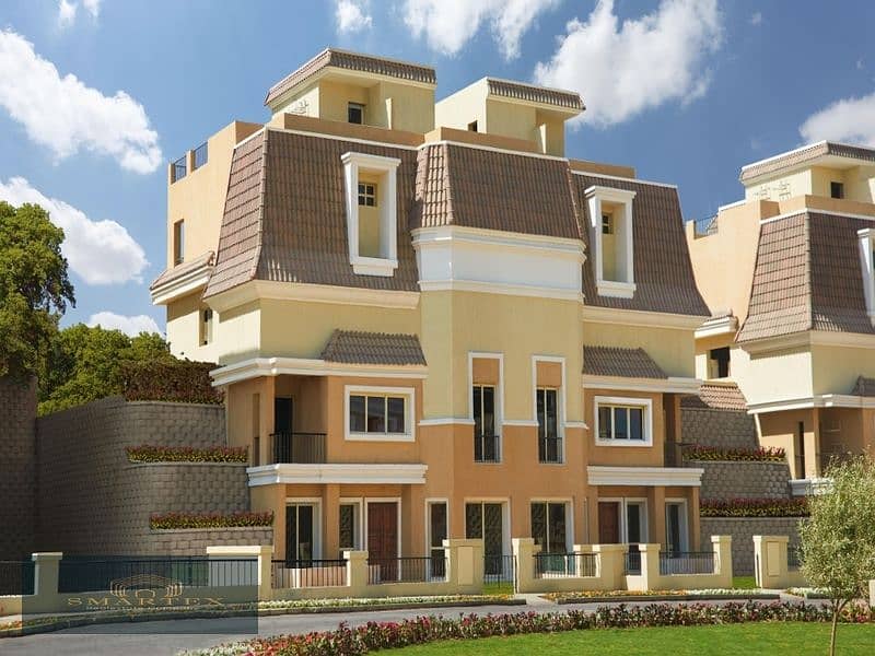 for sale duplex 159 sqm in sarai mostakbal city compound Direct view on swimming pools 8