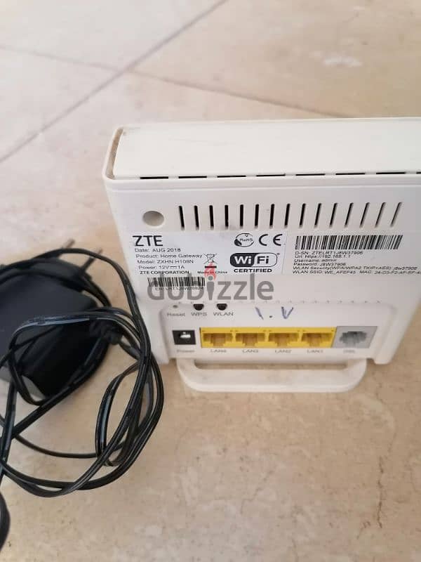 راوتر we ZTE+٣٠متر سلك انترنت cat6 0