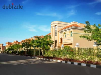 A 730 sqm villa is available for sale with an installment plan in Cleopatra Square compound, located in the prime area of Eastern expansions in Octobe