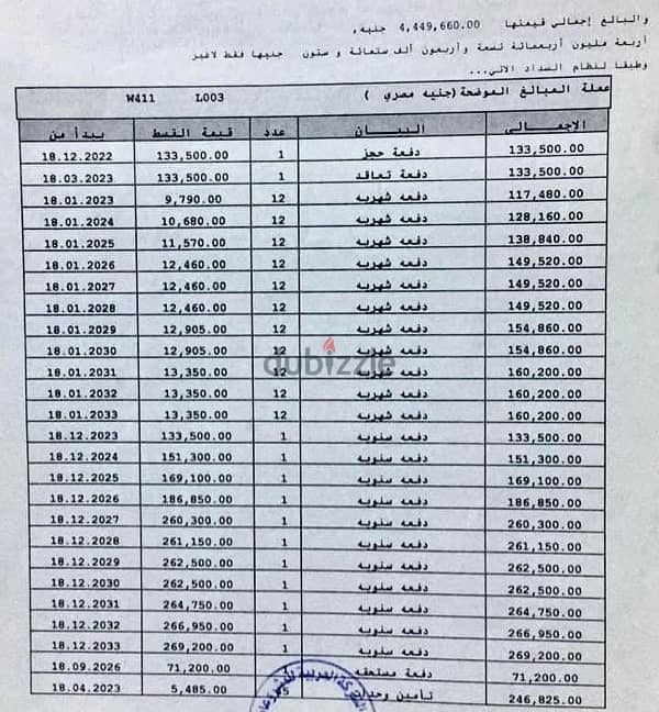 شقه للبيع 116 متر في مدينتيb12 فيو وايد جاردن 3