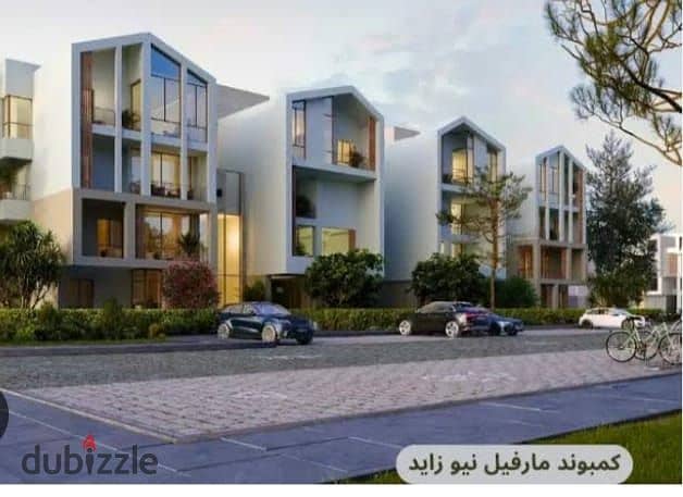 Apartment for sale, super deluxe finished, double view, Sheikh Zayed, in Marville Al Marasem, in installments 4