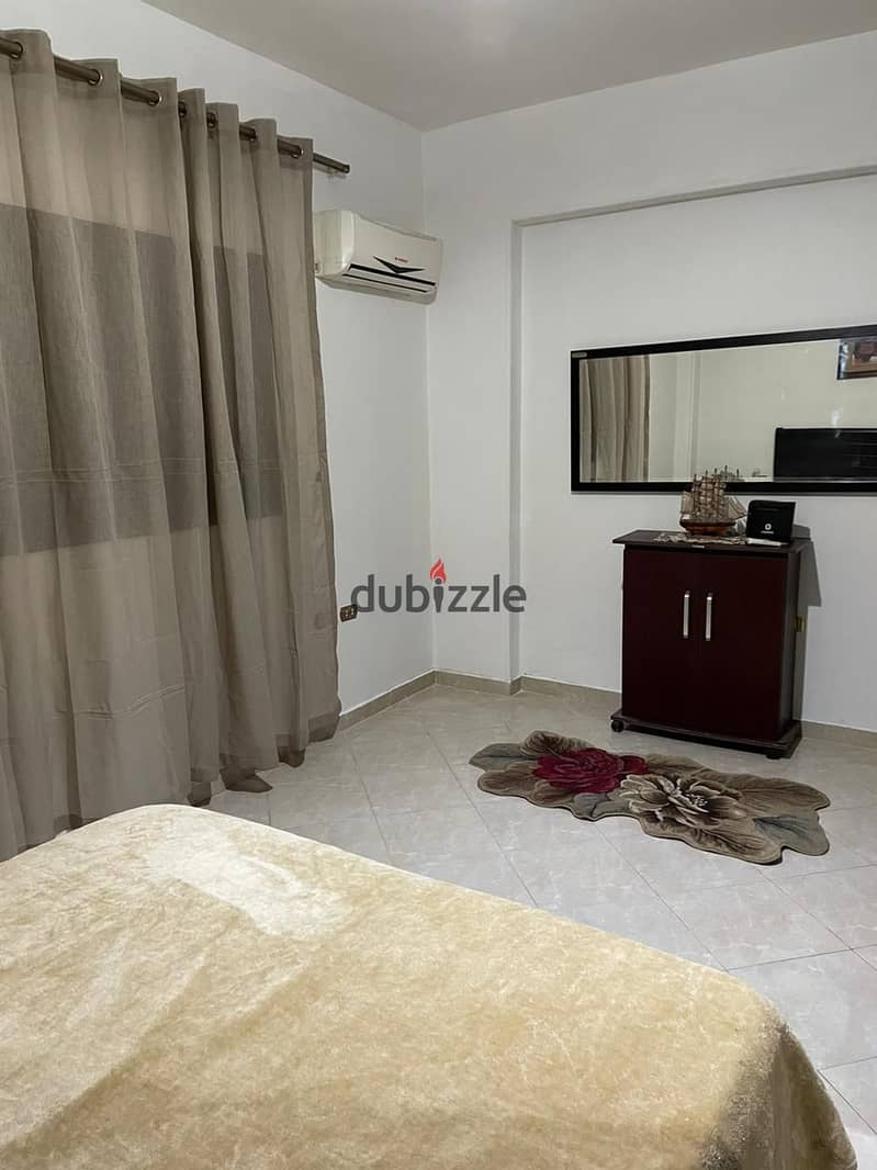 A fully furnished apartment for rent in Al Narges Buildings in the Fifth Settlemen 17