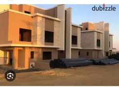 View and receive immediately a twin villa with a private swimming pool in Sheikh Zayed Direct on Dahshur Link in installments 0