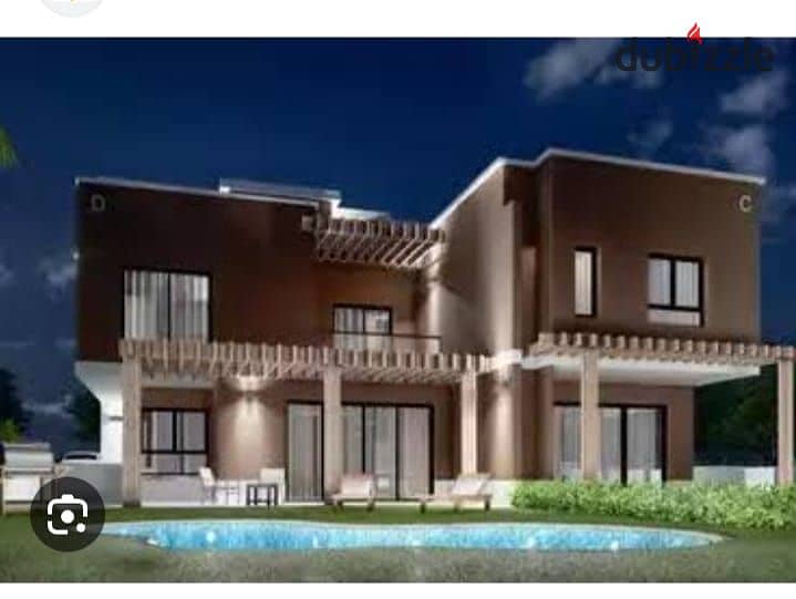 View and receive immediately a twin villa with a private swimming pool in Sheikh Zayed Direct on Dahshur Link in installments 2