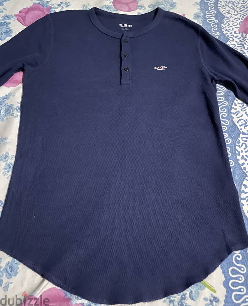 Hollister original t shirt long sleeves navy blue 2