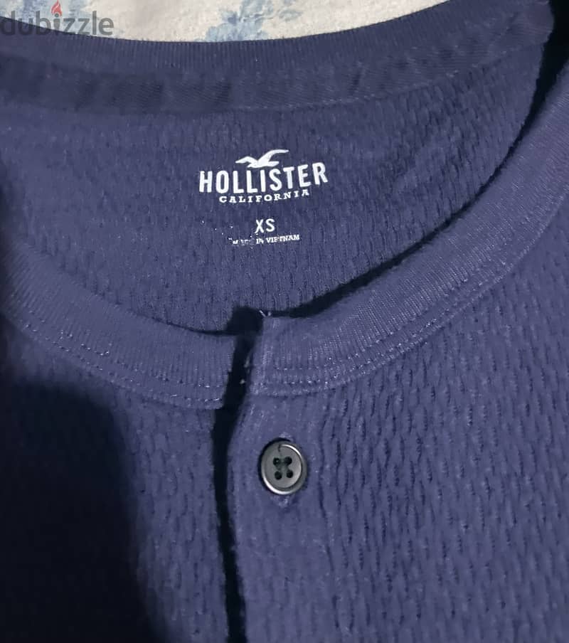 Hollister original t shirt long sleeves navy blue 4