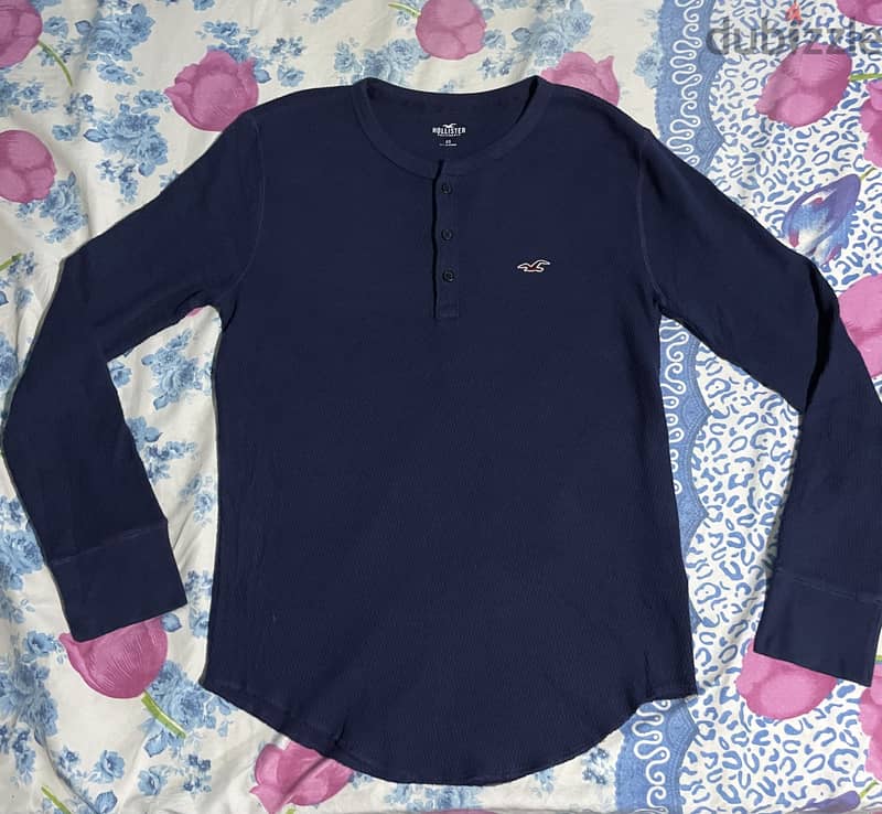 Hollister original t shirt long sleeves navy blue 5