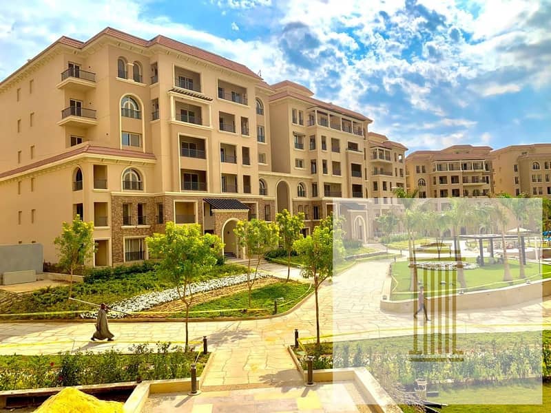 Apartment for sale, fully finished, directly on the 90th Street, special price, 10% down payment, in front of AUC, Fifth Settlement 17