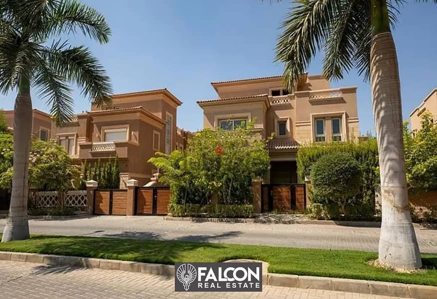 Double view villa ready to move with installments over 5 years for sale in La Vista Patio Prime Compound Shorouk City New Cairo next to Madenty 8