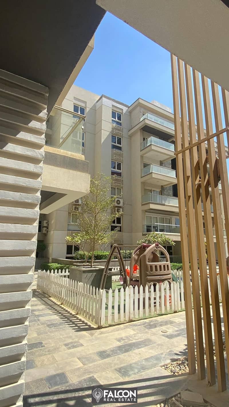 Apartment for sale with garden Ready TO Move in ICity Mountain View Fifth Settlement next to AUC 14