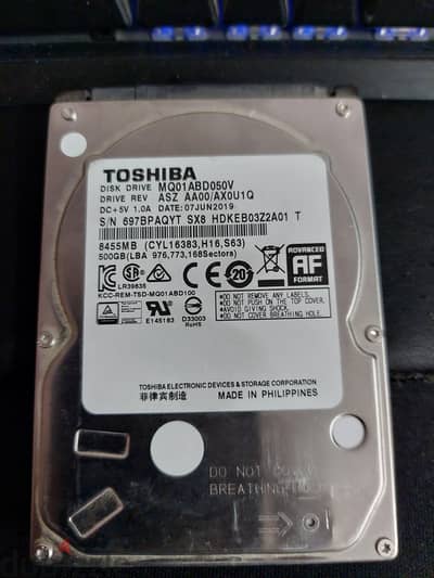 هارد لابتوب توشيبا 500 جيجا 2.5 - Toshiba laptop HDD 2.5 500GB