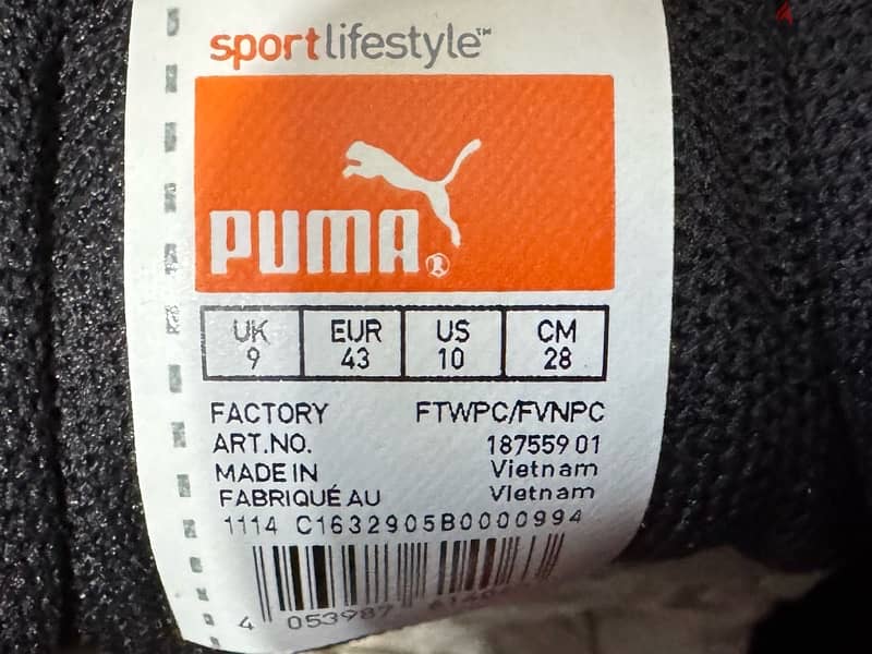 shoes puma original new with box size 43 2