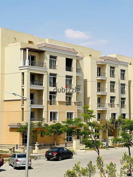 شقة للبيع 113م بمقدم 670الف على طريق السويس القاهرة الجديدة بكمبوند سراي Sarai new cairo 2